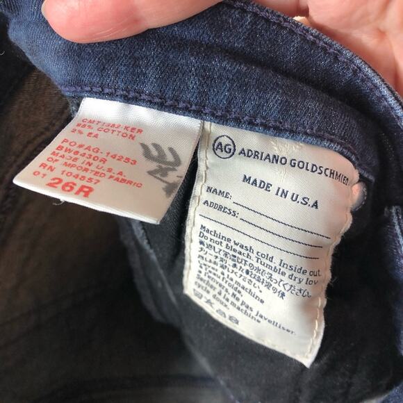 AG Adriano Goldschmied The Camilla Super Skinny Ankle Zip Low Rise Jeans Size 26 - Picture 11 of 12